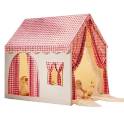 Tente maison de jeu d'intérieur pour enfant rose