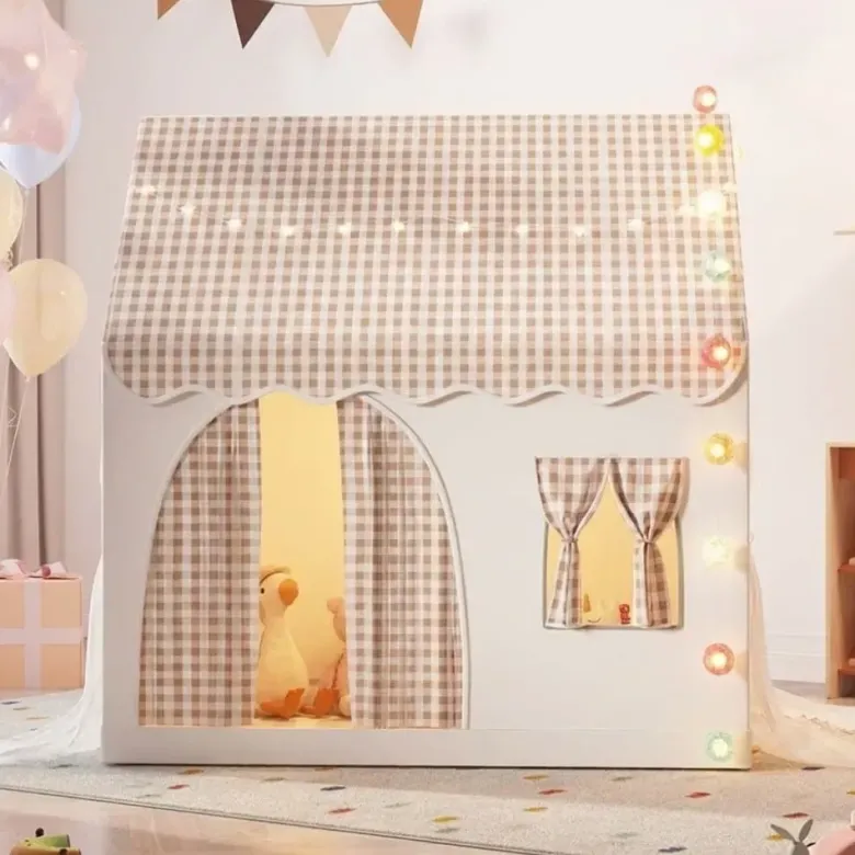 Tente maison de jeu d'intérieur pour enfant blanc