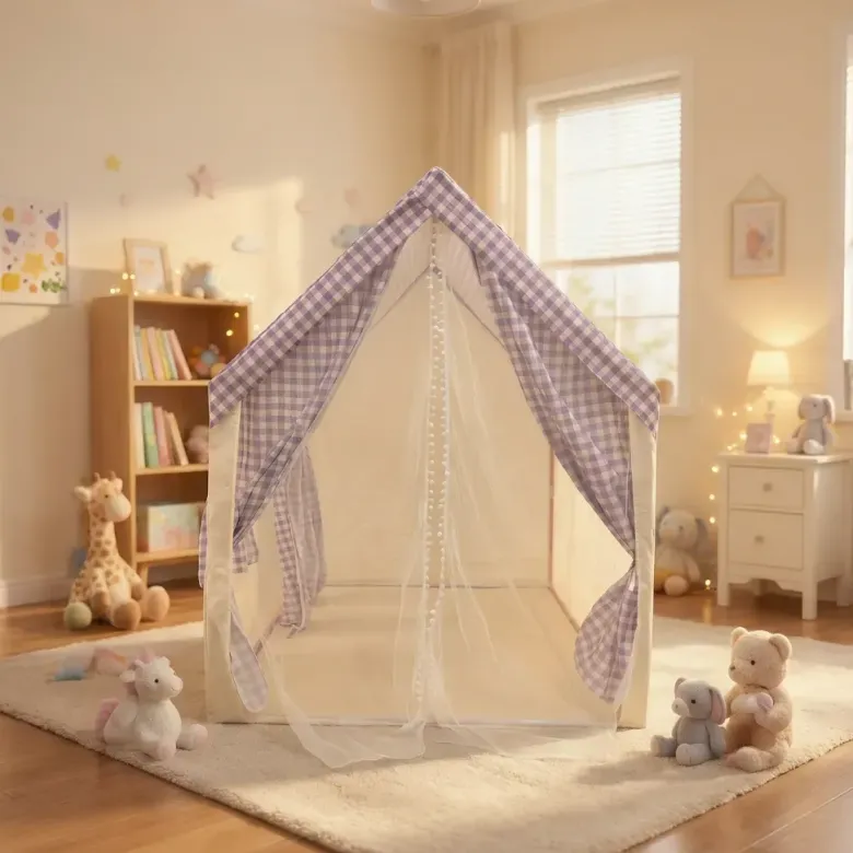 Tente maison de jeu d'intérieur pour enfant lavande violet