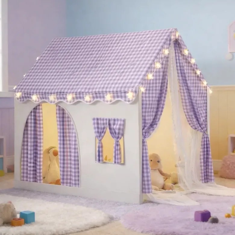 Tente maison de jeu d'intérieur pour enfant lavande violet