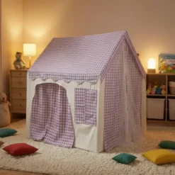 Tente maison de jeu d'intérieur pour enfant lavande violet
