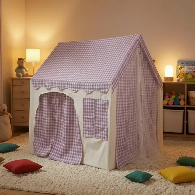 Tente maison de jeu d'intérieur pour enfant lavande violet