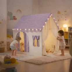 Tente maison de jeu d'intérieur pour enfant lavande violet