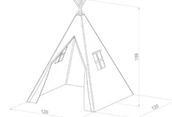 Tente tipi alba blanc crème pour enfant