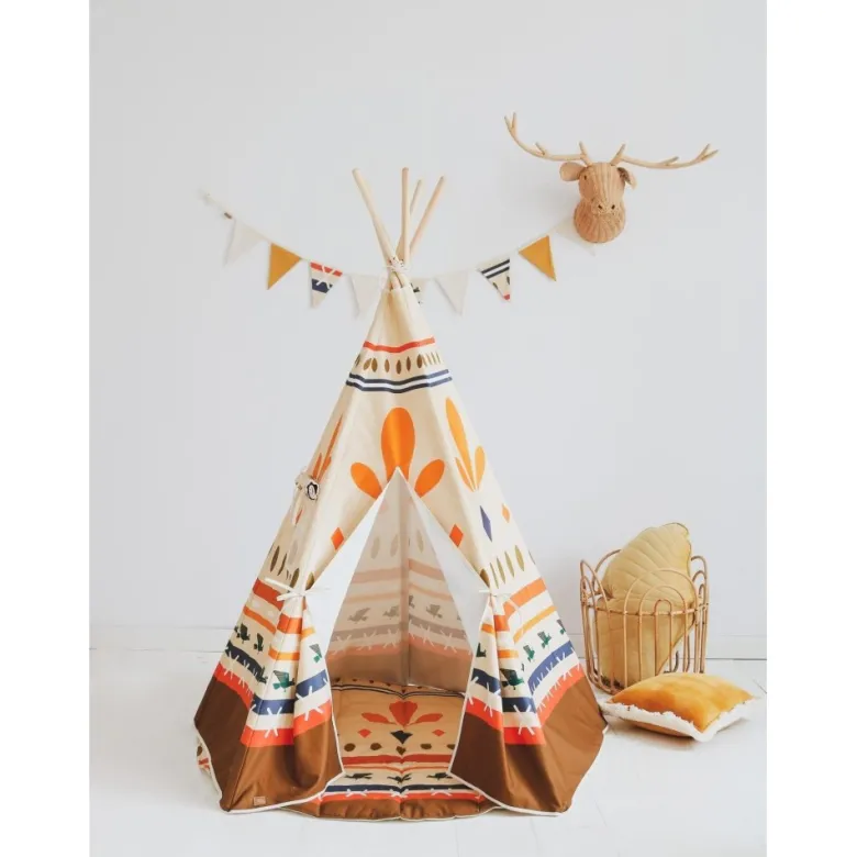 Tente tipi ambiance colorée