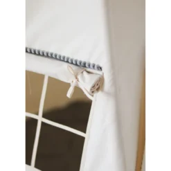 Tente tipi avec pompoms - beige gris