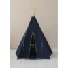Tente tipi bleu marine lin naturel