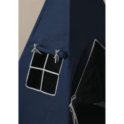Tente tipi bleu marine lin naturel