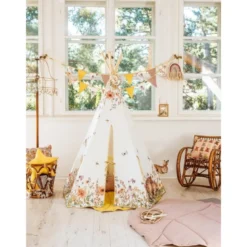Tente tipi fleurs sauvages