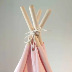 Tente tipi rose pour enfant bois fsc et
