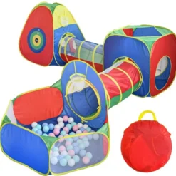 Tente tunnel enfant pliable motricité 5 éléments (sans balles) multicolore