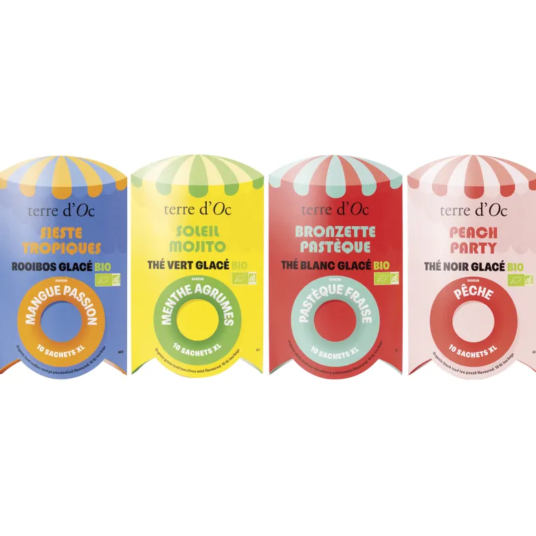 Thé blanc glacé bio pastèque fraise Bronzette 10 sachets XL terre d'Oc