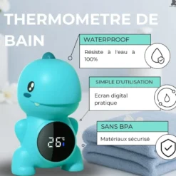 Thermomètre bain bébé digital (dinosaure)