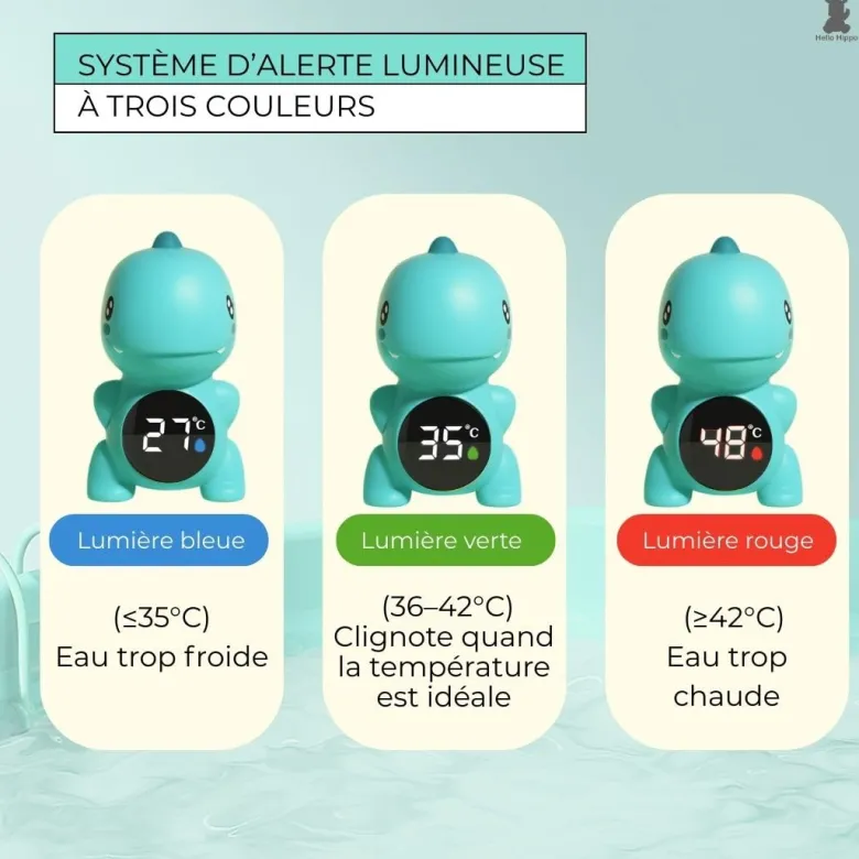 Thermomètre bain bébé digital (dinosaure)