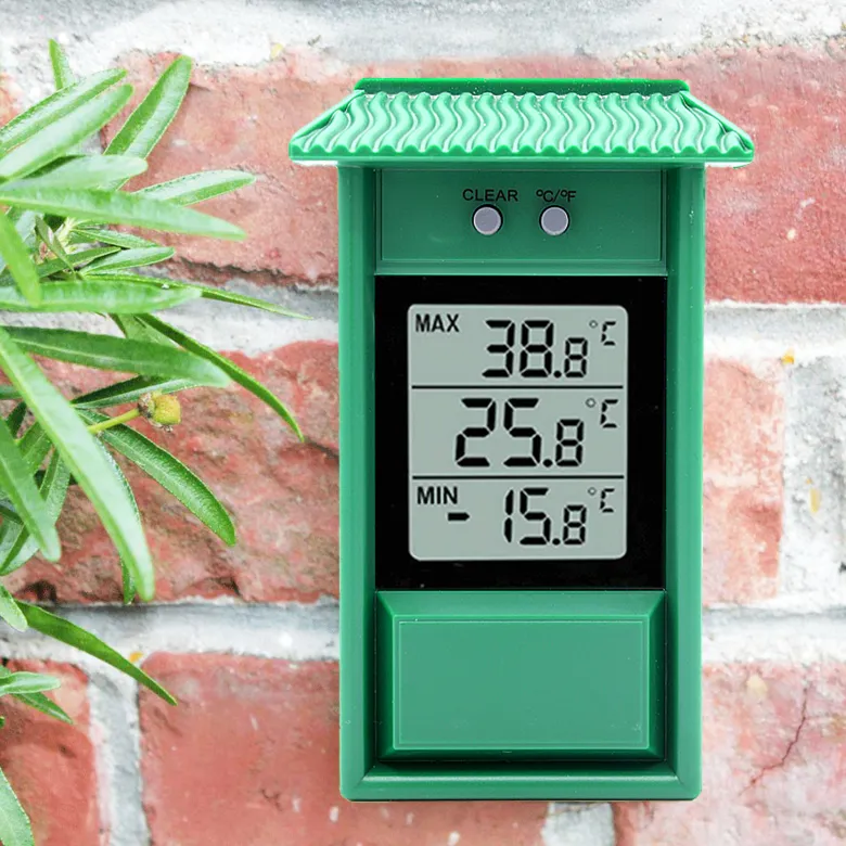 Thermomètre cabane digital - lcd - minmax - jardin, terrasse ou véranda