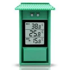 Thermomètre cabane digital - lcd - minmax - jardin, terrasse ou véranda