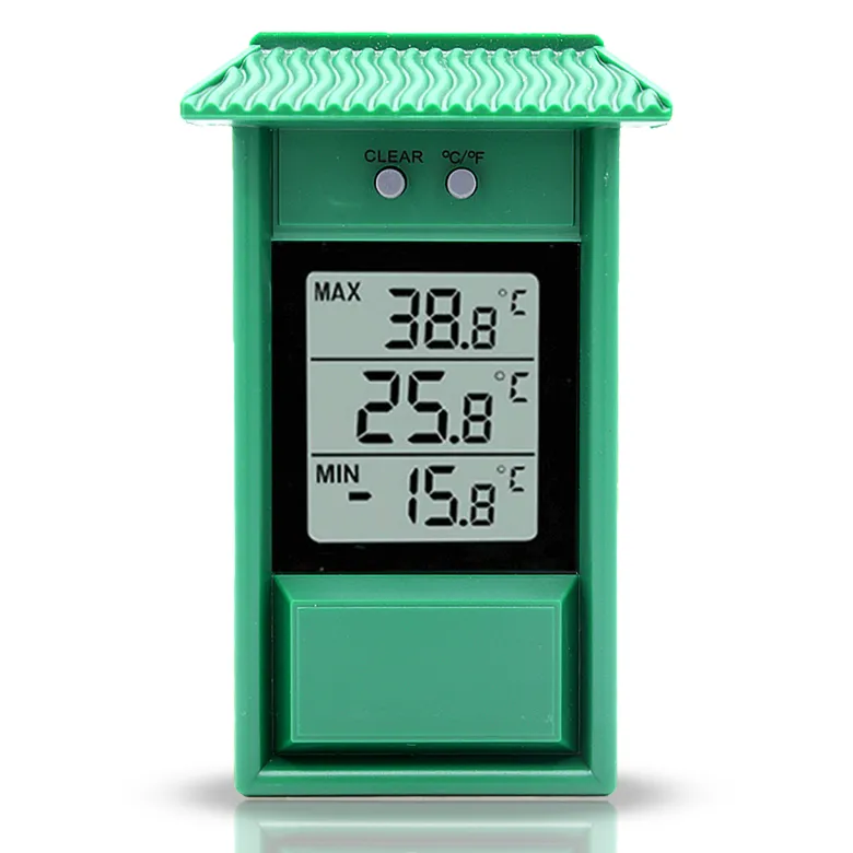 Thermomètre cabane digital - lcd - minmax - jardin, terrasse ou véranda