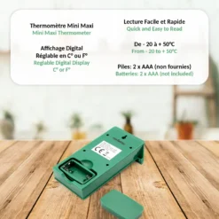 Thermomètre cabane digital - lcd - minmax - jardin, terrasse ou véranda