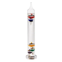Thermomètre de galilée en verre 27 cm
