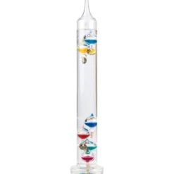 Thermomètre de galilée en verre 27 cm