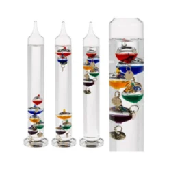 Thermomètre de galilée en verre 27 cm