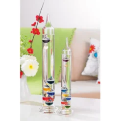 Thermomètre de galilée en verre 27 cm