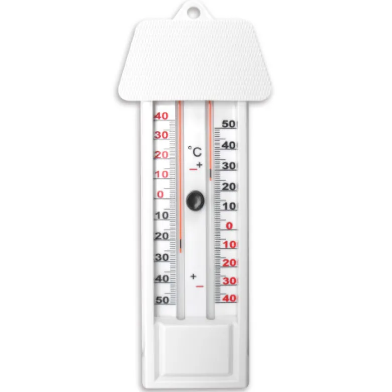Thermomètre mini-maxi blanc