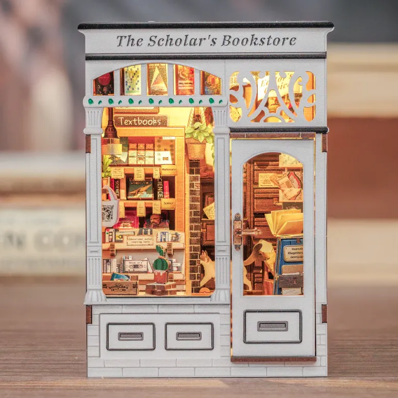 The scholar's bookstore - maquette booknook serre-livre