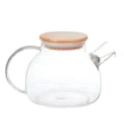 Théière verre et bois 1 l