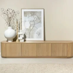 Tiago-meuble tv 220 cm chêne