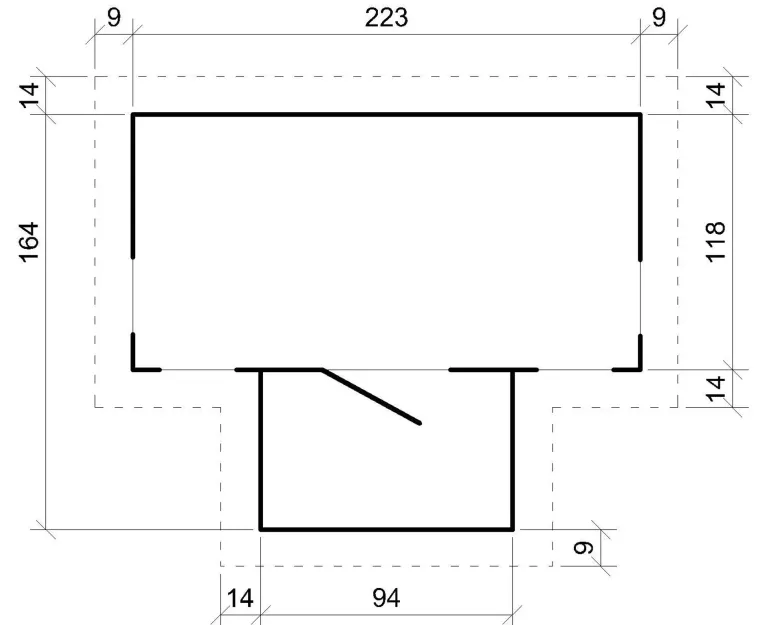 Timbela maison en bois pour enfants - 241x187xh151cm-2.63m2