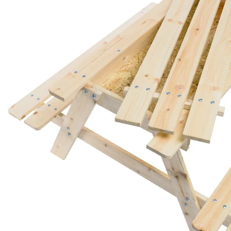 Timbela m010-1 table enfant pour le jardin - 90x90xh50 cm