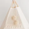 Tipi extra large sans tapis pour enfant en tissu beige