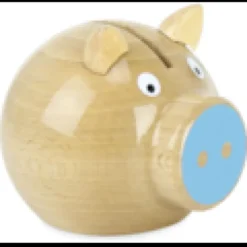 Tirelire cochon - bleue