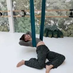 Tissu vert forêt yoga aérien 4,5 mètres