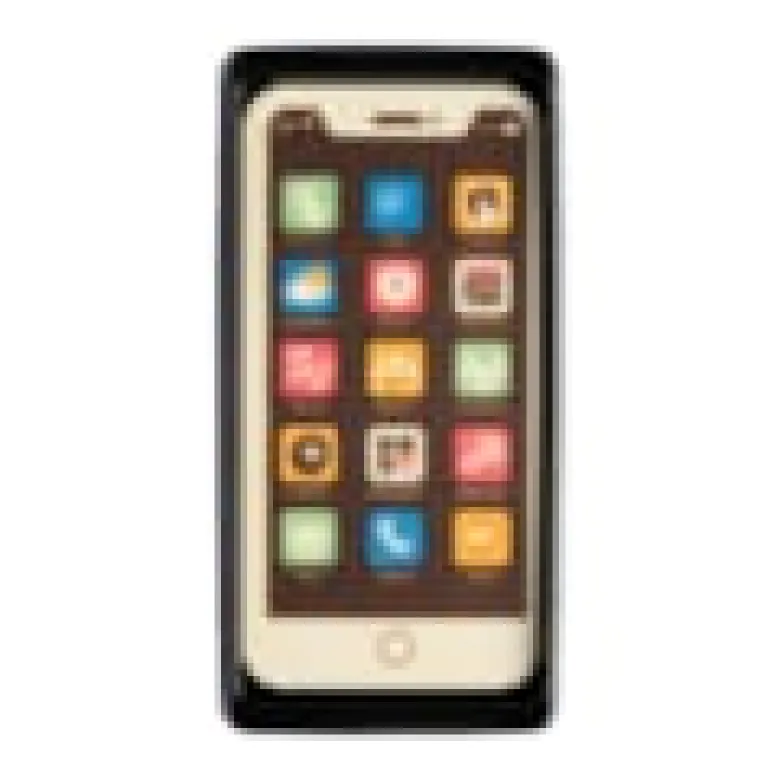 Téléphone en chocolat blanc