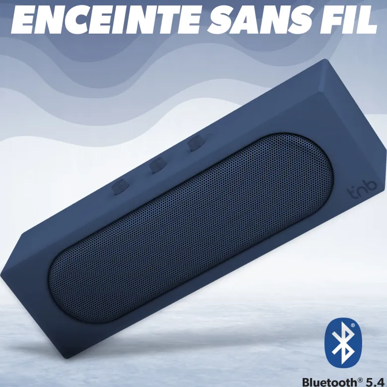 T'nb - enceinte bluetooth rainbow barre, bluetooth 5.4, 10 w rms - bleu