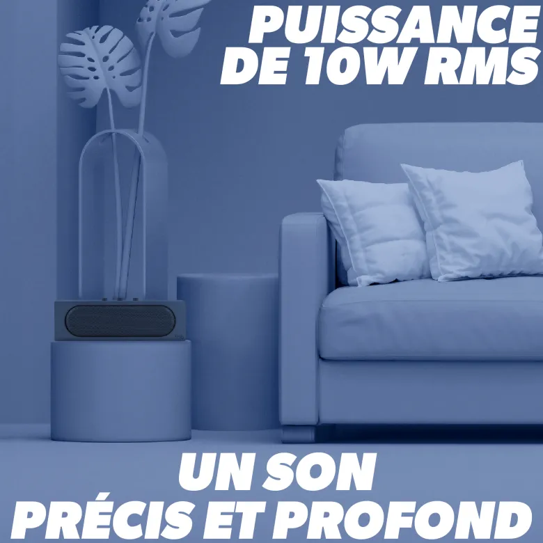 T'nb - enceinte bluetooth rainbow barre, bluetooth 5.4, 10 w rms - bleu