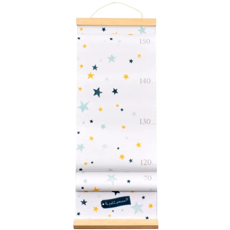 Toise déco étoiles bleues et jaunes