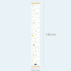 Toise déco étoiles bleues et jaunes