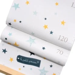 Toise déco étoiles bleues et jaunes