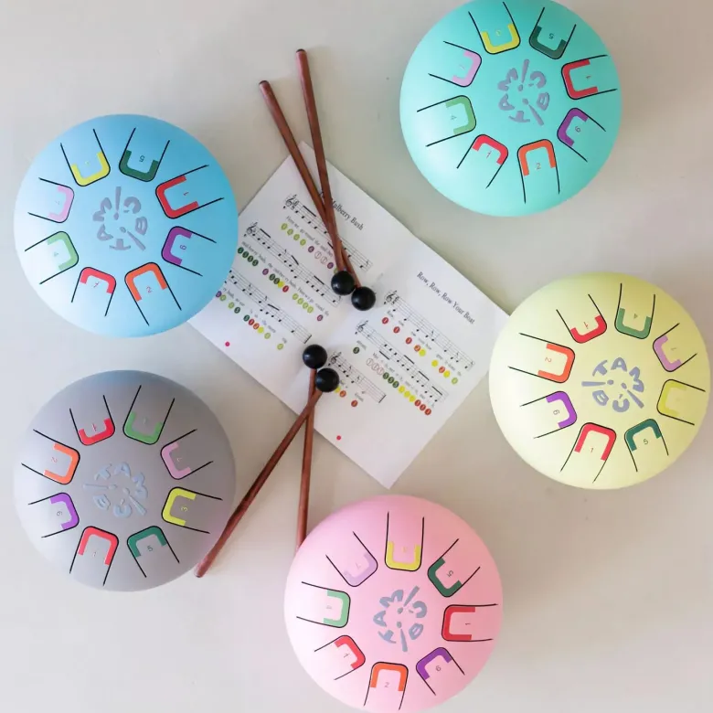 Tongue drum 8 notes turquoise