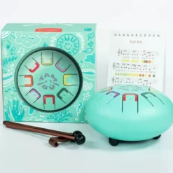 Tongue drum 8 notes turquoise