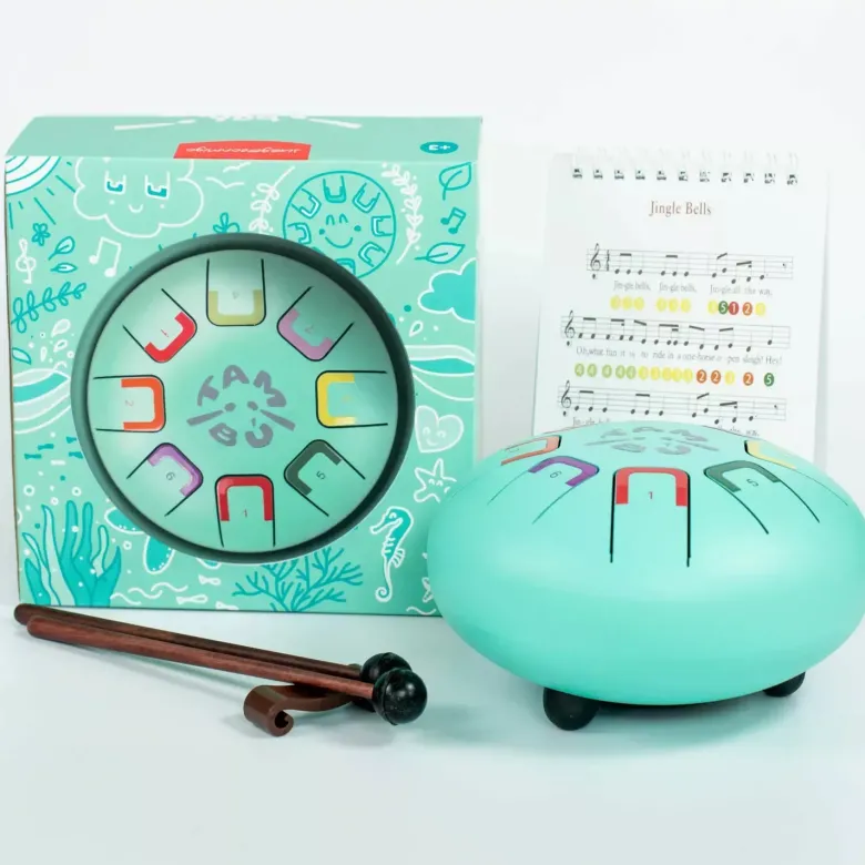 Tongue drum 8 notes turquoise