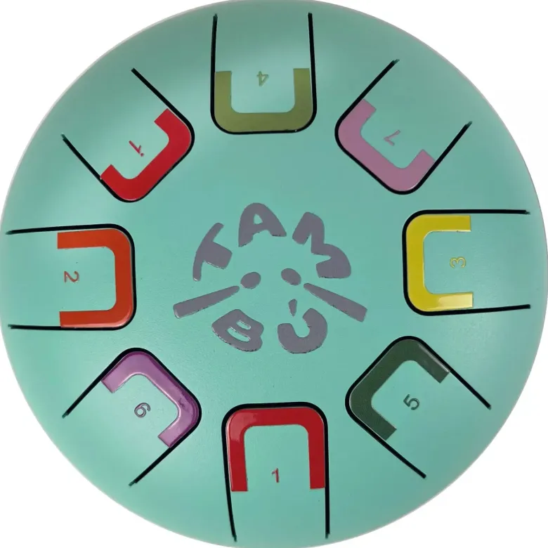 Tongue drum 8 notes turquoise