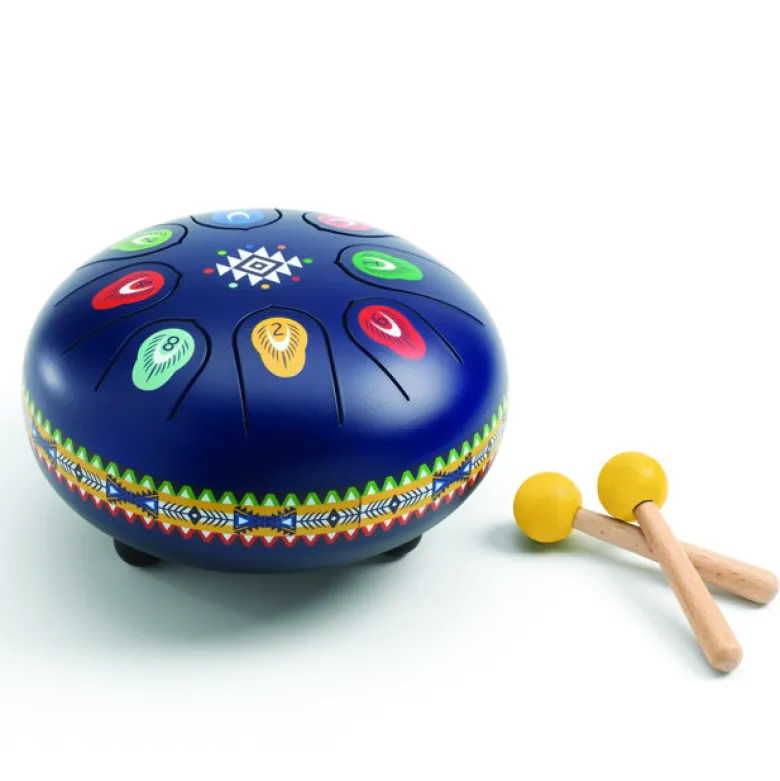 Tongue drum tambour en métal pour enfant Djeco