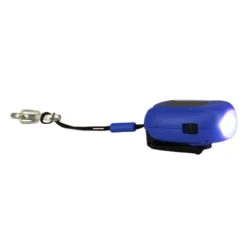 Torche porte-clés dynamo solaire 20 mAh Bleu