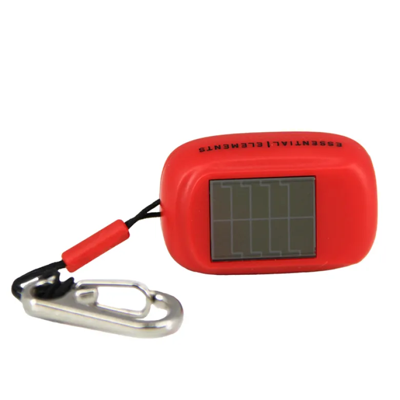 Torche porte-clés dynamo solaire 20 mAh Rouge