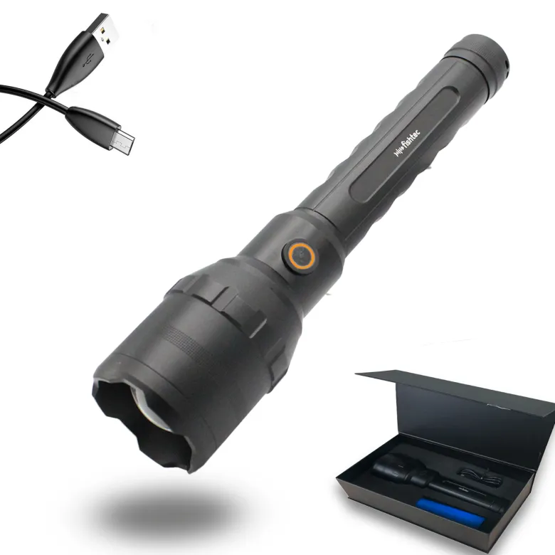 Torche ultra power 10000 lumens led cob zoom rechargeable