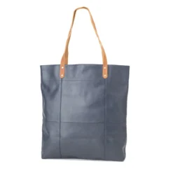 Tote bag cuir emilie marine